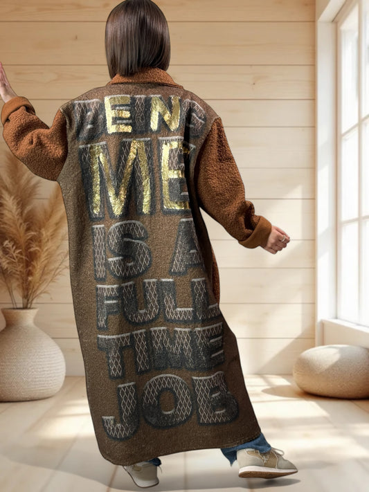 SYLVIO - LONG MANTEAU CAMEL JUSQU'A LA TAILLE 54