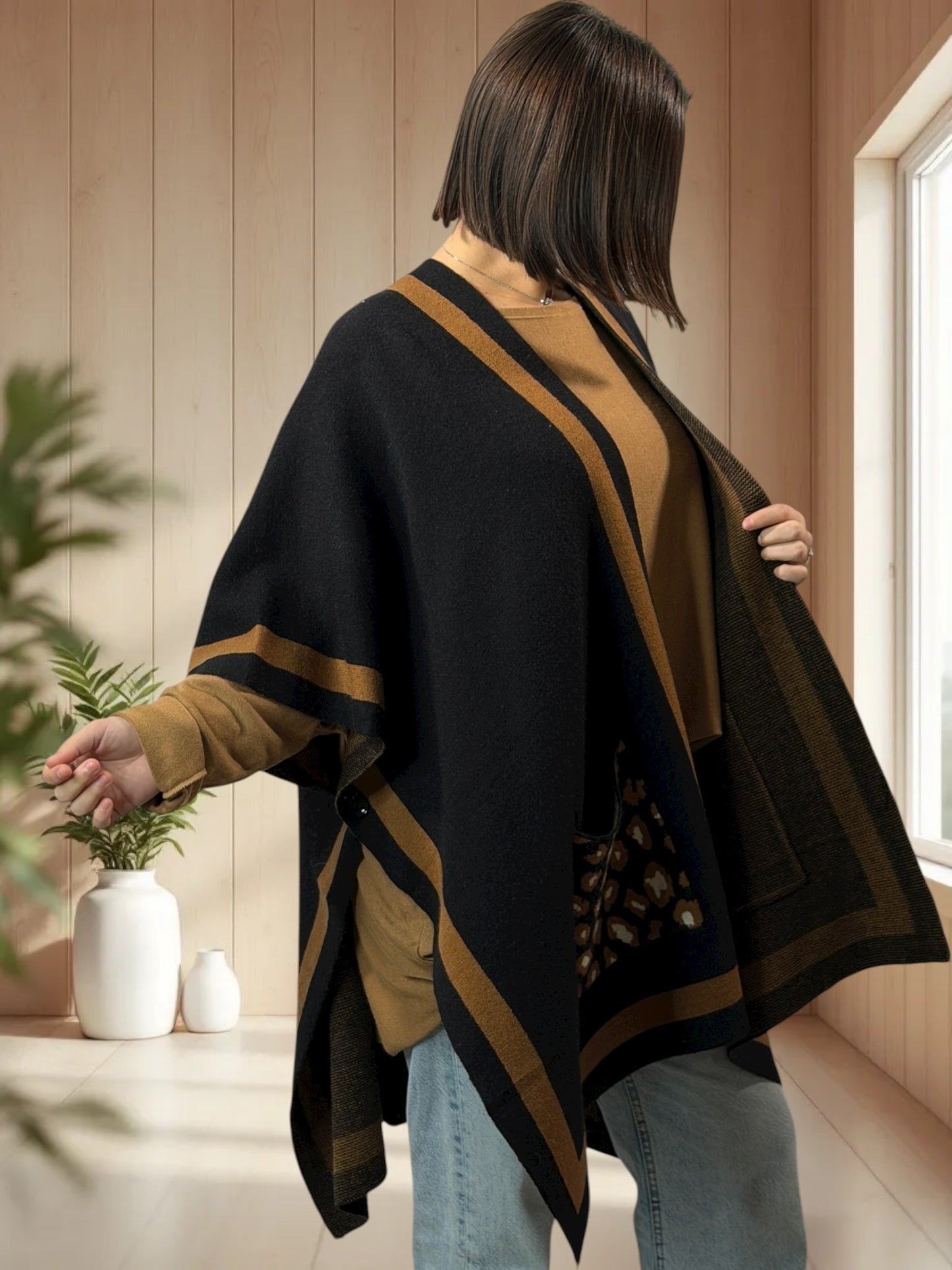 BELLA - GILET OVERSIZE 2 POCHES JUSQU'A LA TAILLE 60