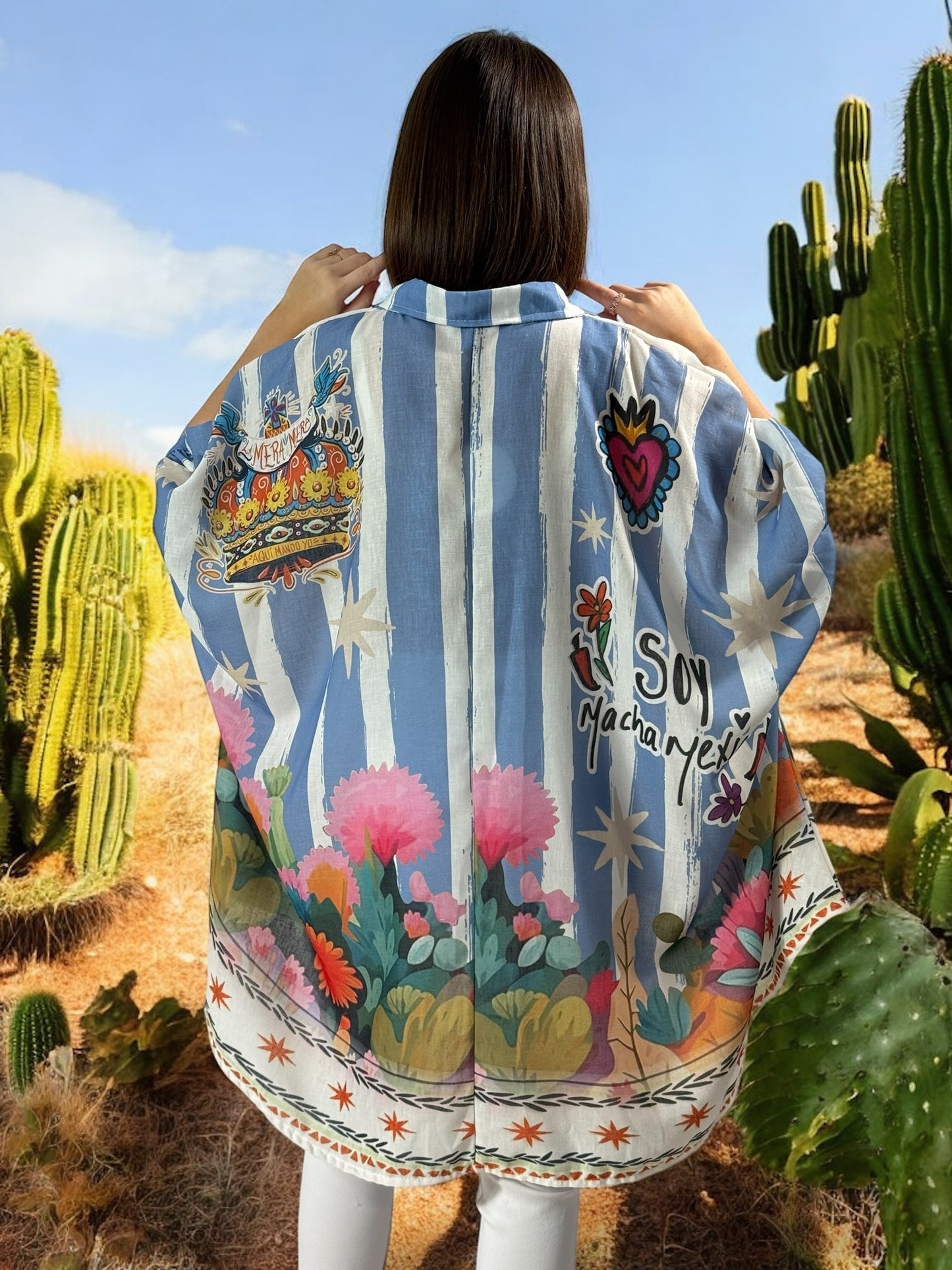 HONOLULU - TUNIQUE OVERSIZE MOTIF FRIDA KAHLO JUSQU'A LA TAILLE 58