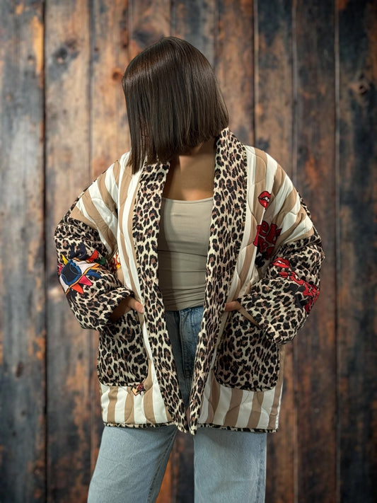 KAREN - VESTE OVERSIZE MATELASSEE JUSQU'A LA TAILLE 52