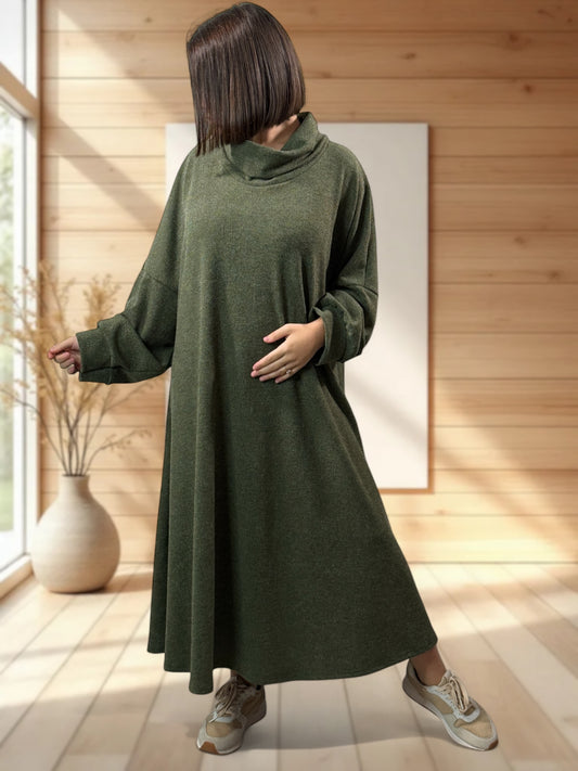 MILAN - ROBE OVERSIZE KAKI JUSQU'A LA TAILLE 60