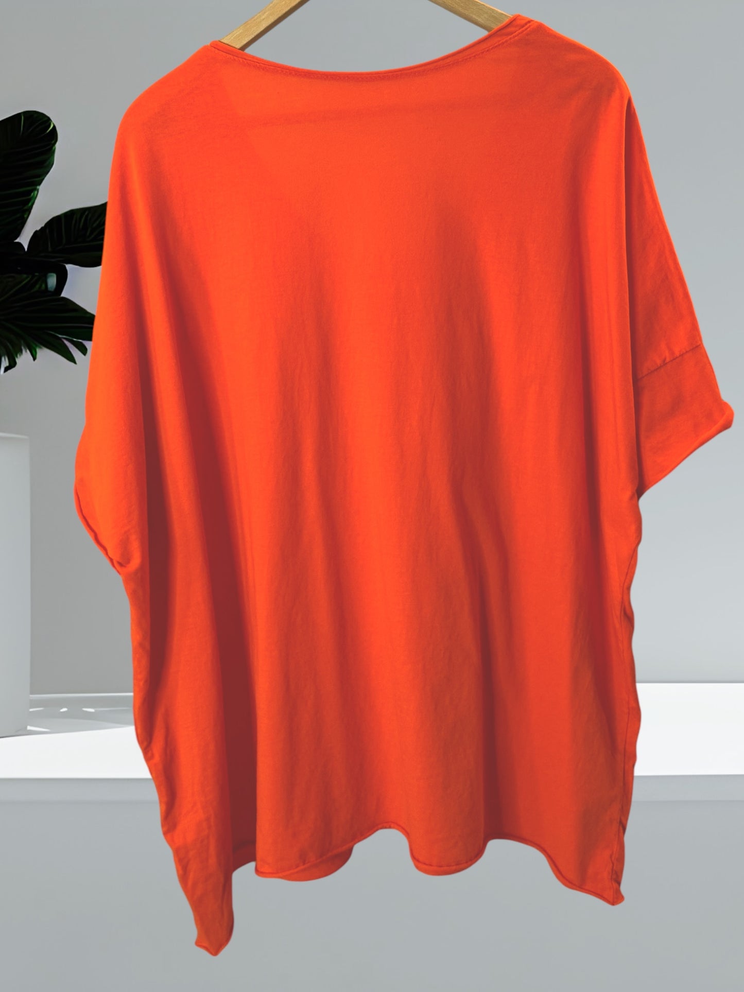 MAX - T-SHIRT ORANGE EN COTON TAILLE 48/50 A 56/58