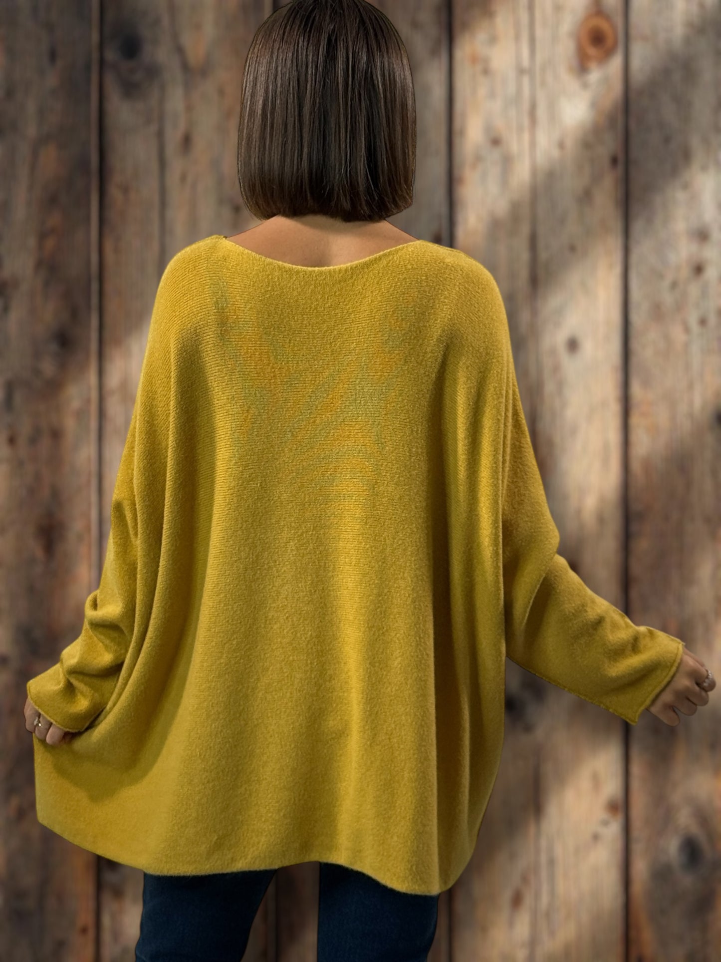 PALOMA - PULL OVERSIZE MOUTARDE JUSQU'A LA TAILLE 56