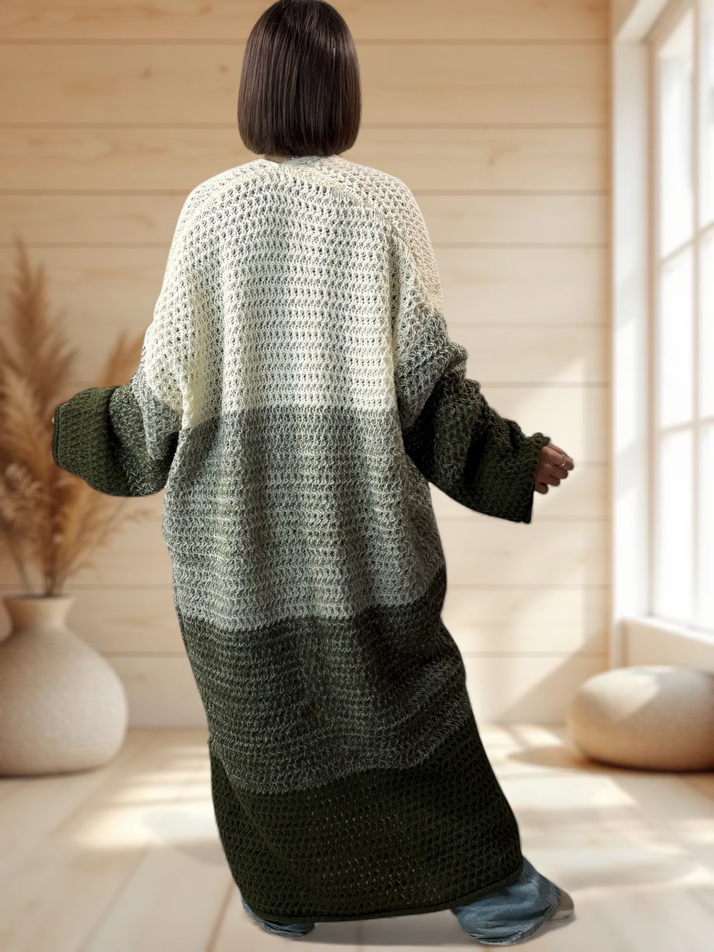 BILBAO - LONG GILET OVERSIZE 2 POCHES JUSQU'A LA TAILLE 54