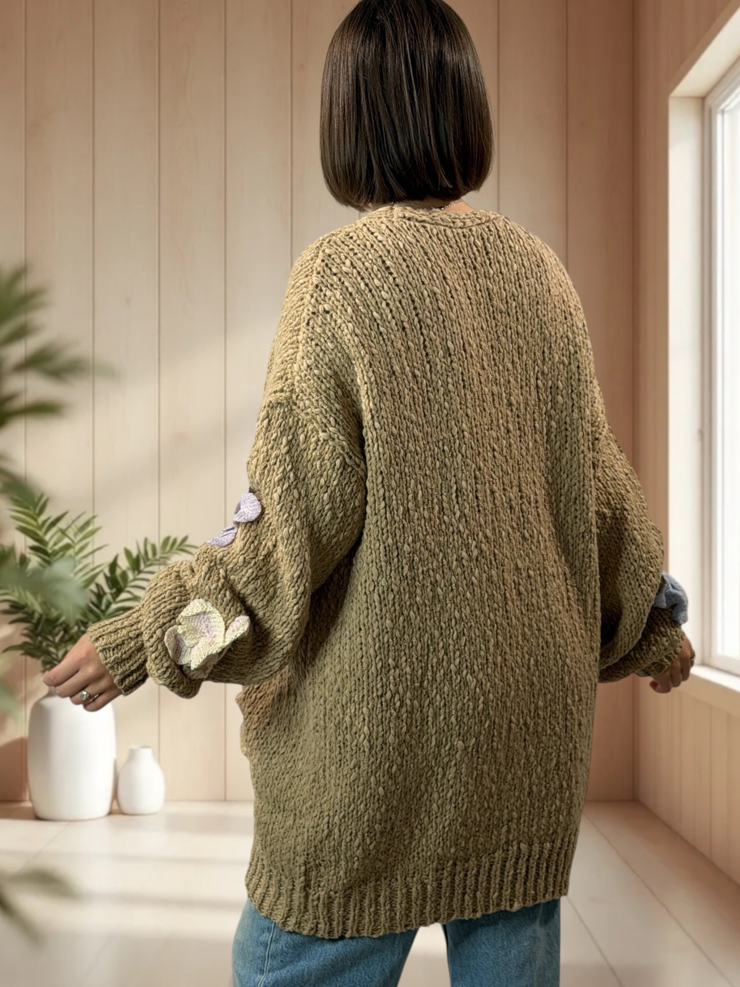 FLOYD - GILET OVERSIZE CAMEL JUSQU'A LA TAILLE 48/50