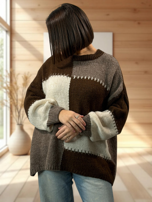 MADO - PULL OVERSIZE TENDANCE JUSQU'A LA TAILLE 48/50