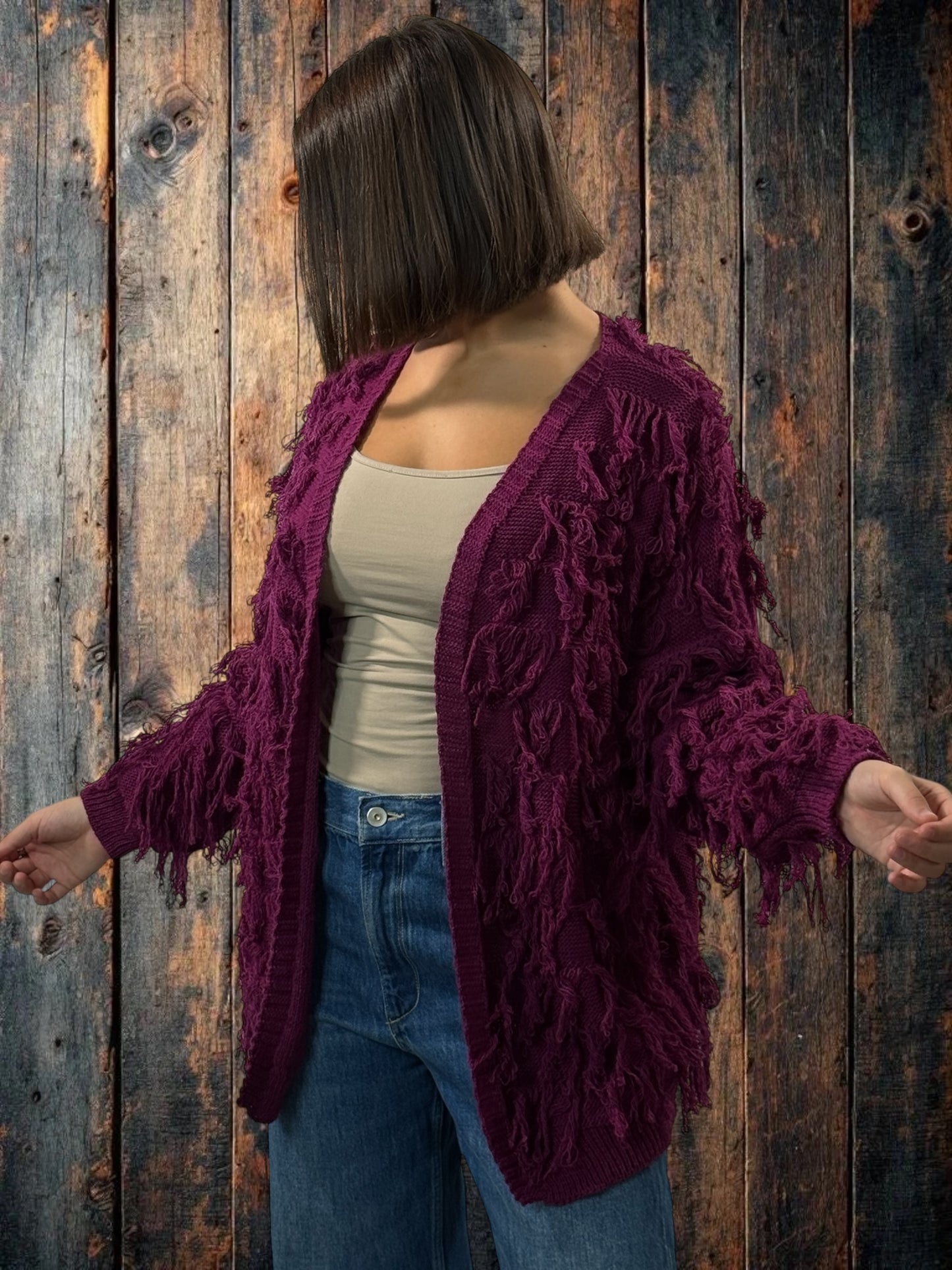 SANDY - GILET CYCLAMEN JUSQU'A LA TAILLE 48