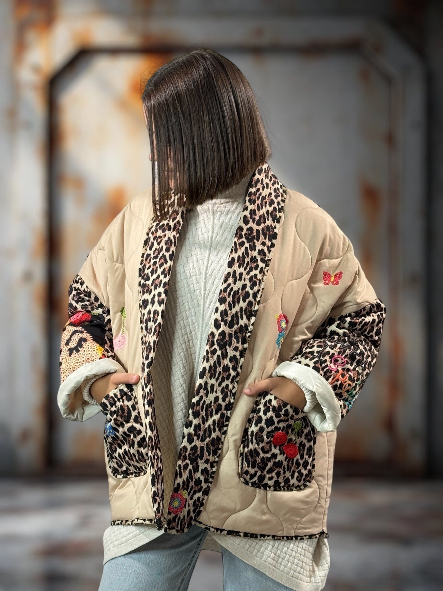 KAREN - VESTE OVERSIZE MATELASSEE JUSQU'A LA TAILLE 52