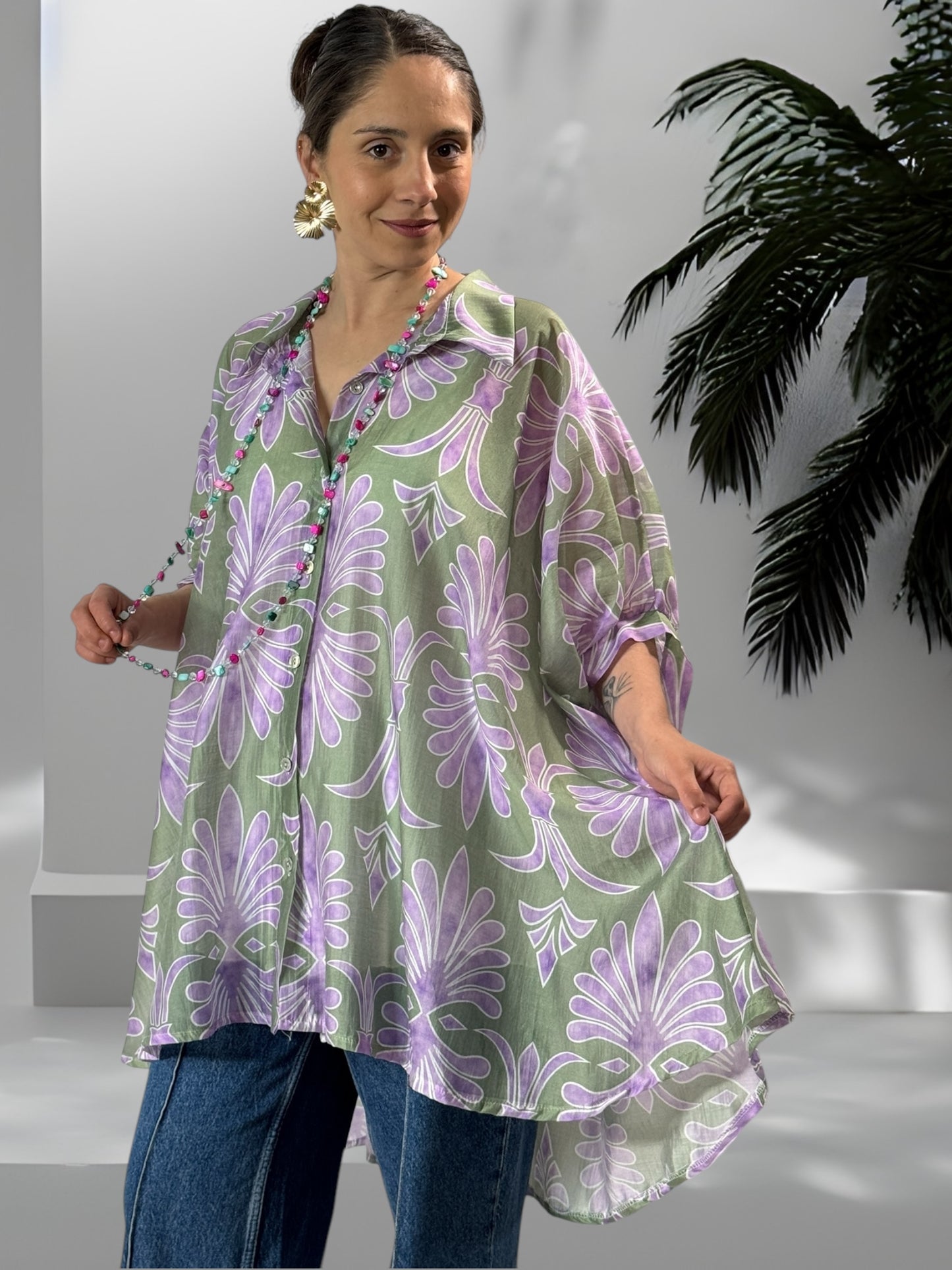 HILLARY - TUNIQUE OVERSIZE EN LYOCELL JUSQU'A LA TAILLE 60