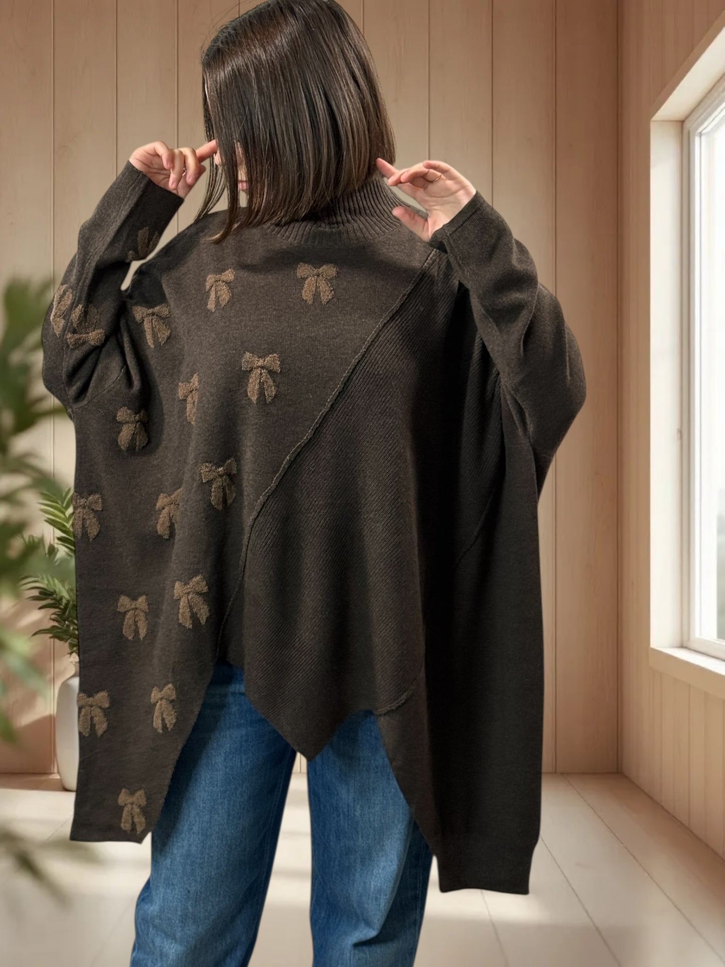 ANTONINO - PULL CHOCO OVERSIZE EN MAILLE JUSQU'A LA TAILLE 58