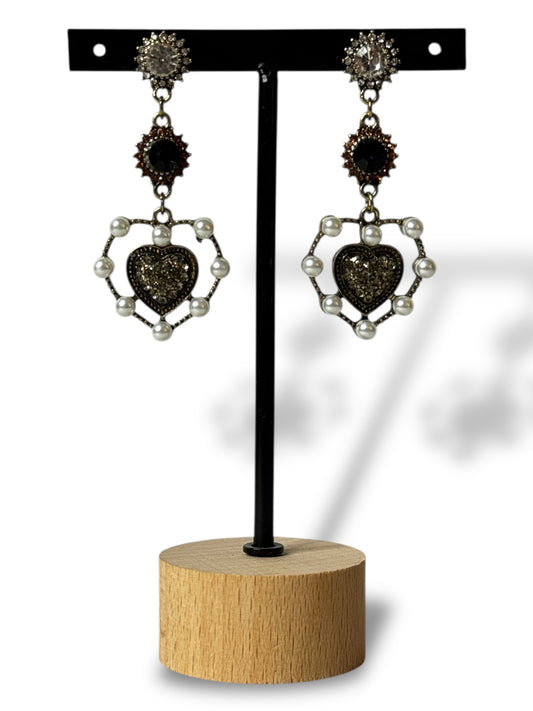 COQUINE - BOUCLES D'OREILLES AVEC STRASS