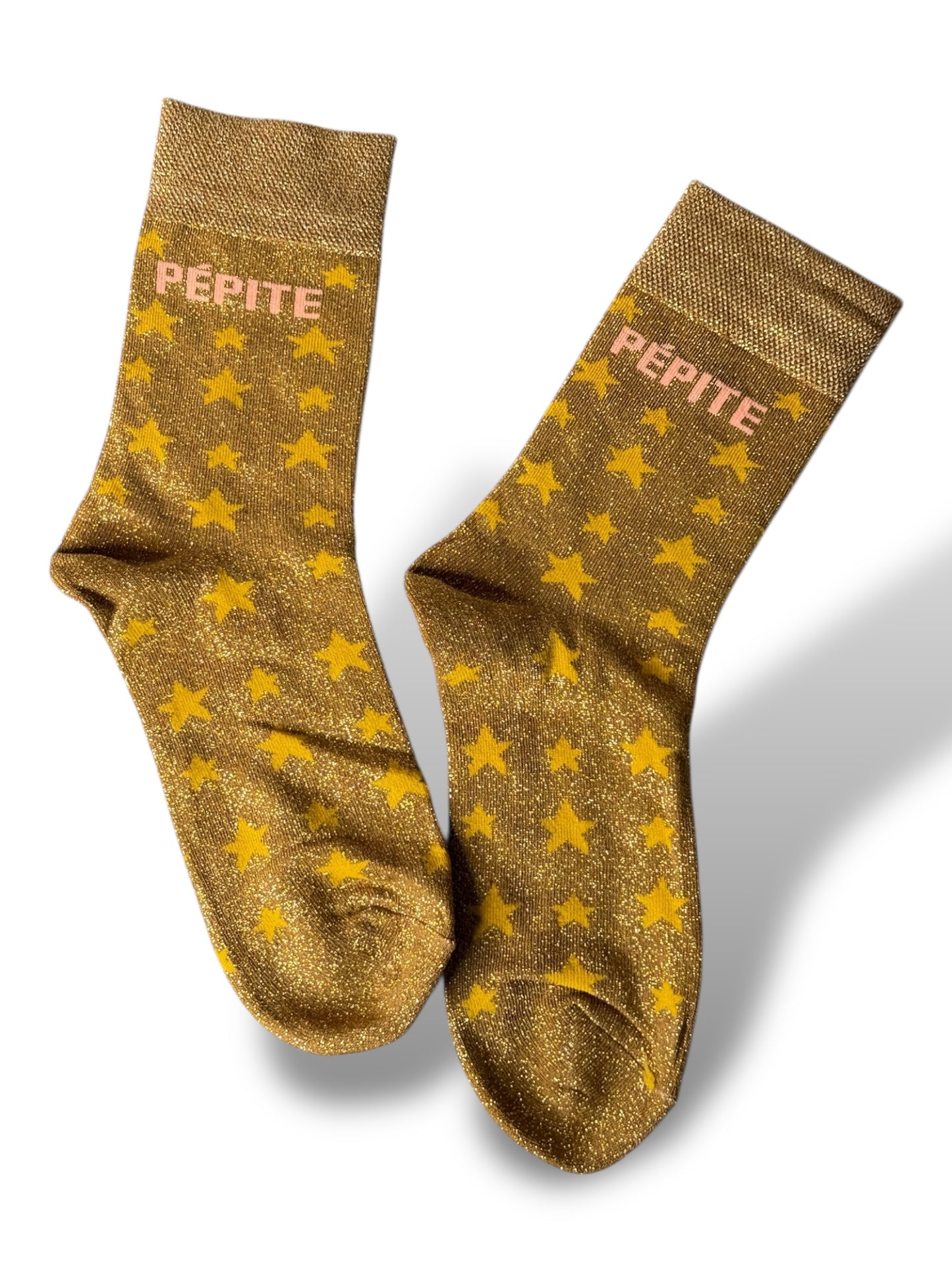 CHAUSSETTES SCINTILLANTES PEPITE CAMEL