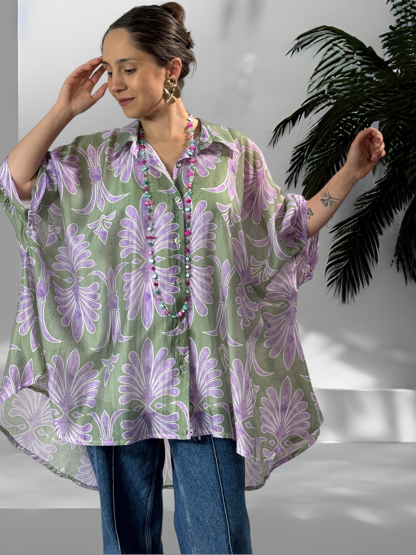 HILLARY - TUNIQUE OVERSIZE EN LYOCELL JUSQU'A LA TAILLE 60