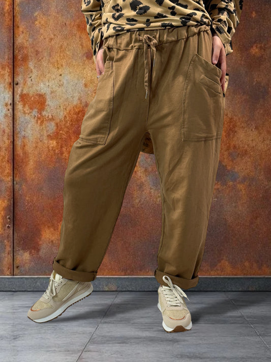 NATHAN - PANTALON SPORTSWEAR CAMEL TAILLE 46 A 50/52