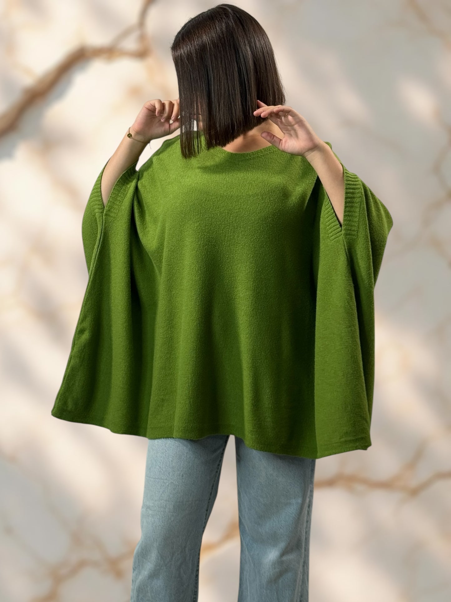 NICKO - PULL OVERSIZE VERT JUSQU'A LA TAILLE 60