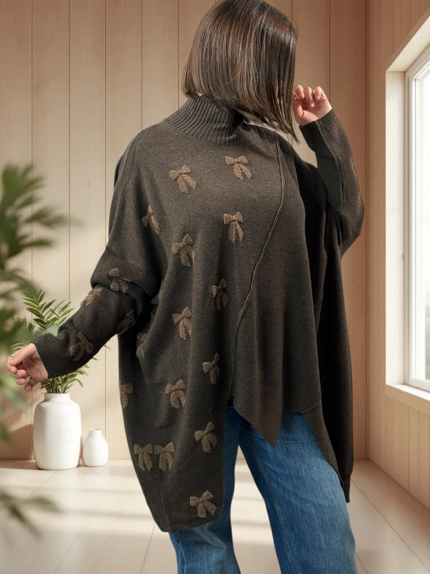 ANTONINO - PULL CHOCO OVERSIZE EN MAILLE JUSQU'A LA TAILLE 58