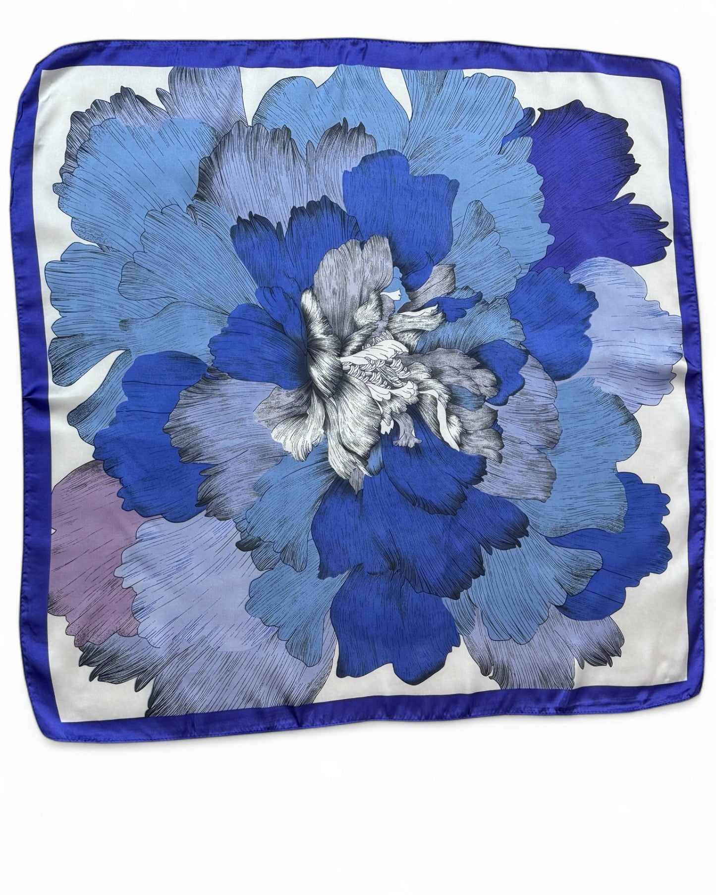 JULIETTE REF4 - PETIT FOULARD FLEUR BLEU