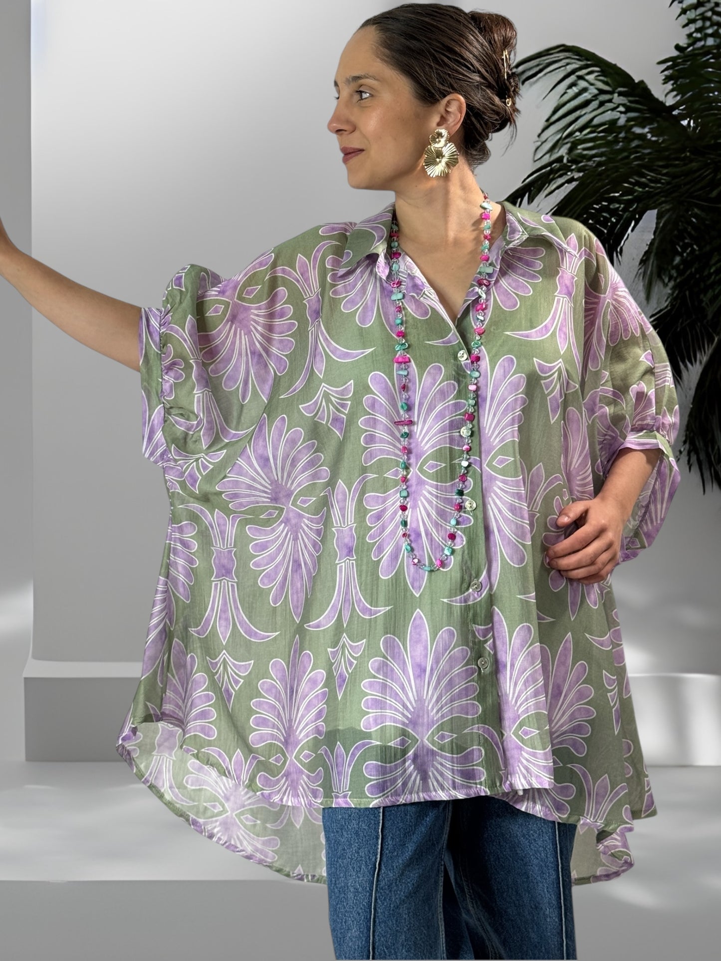 HILLARY - TUNIQUE OVERSIZE EN LYOCELL JUSQU'A LA TAILLE 60