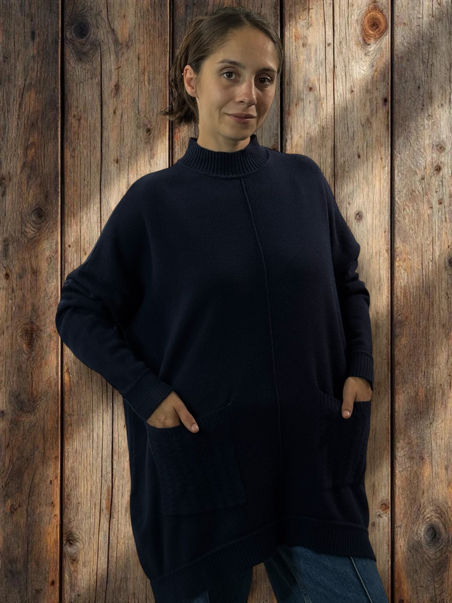 PATOU - PULL MARINE 2 POCHES JUSQU'A LA TAILLE 54