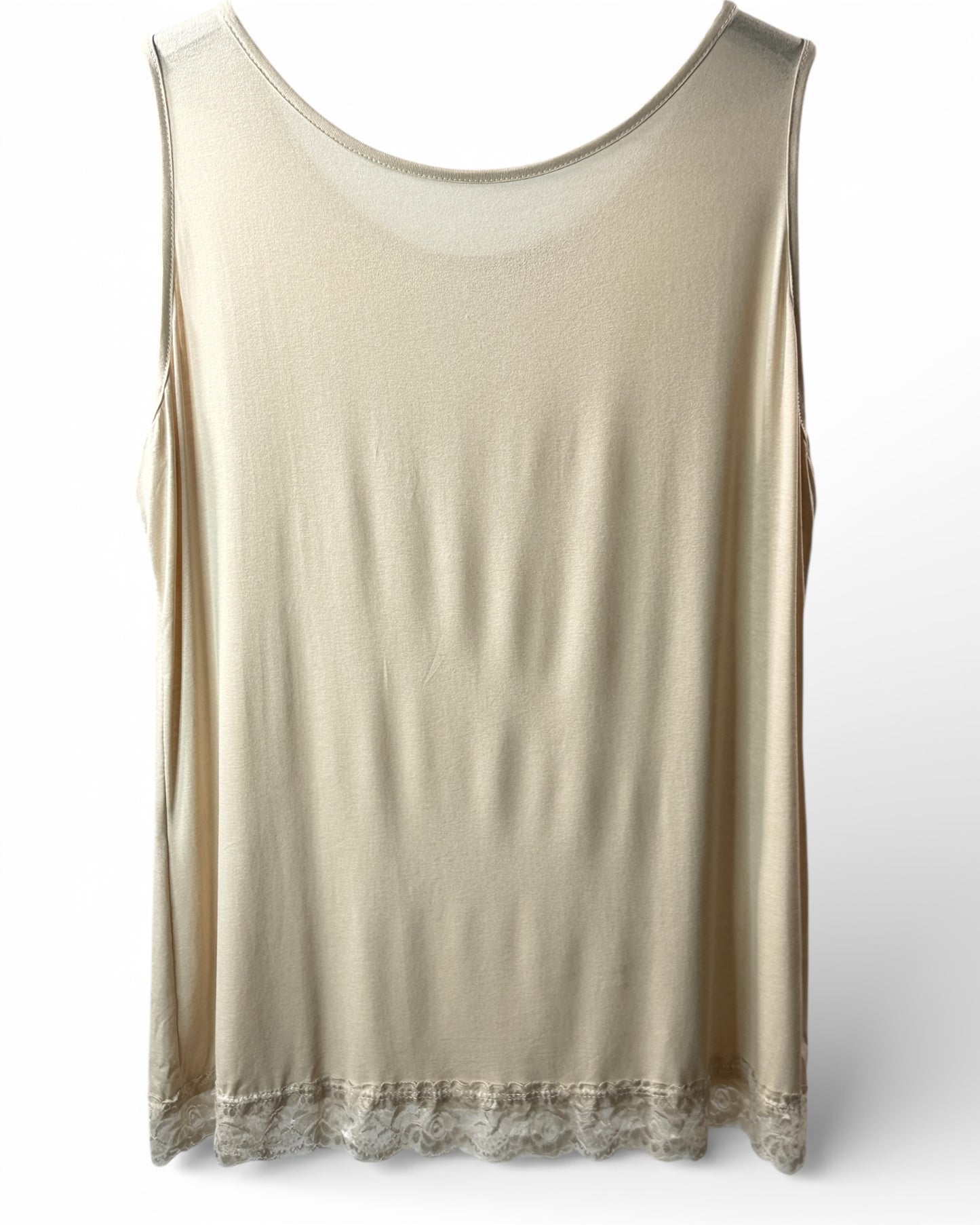 ALICE - TOP BEIGE EN VISCOSE TAILLE 44/46 A 52/54