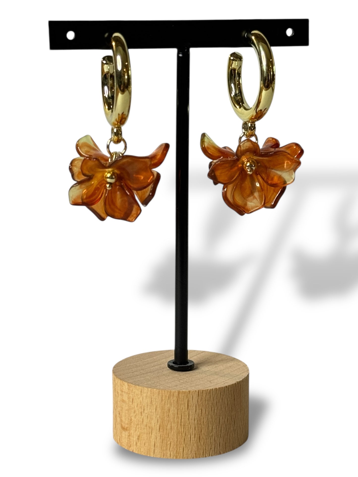 JOSITA - BOUCLES D'OREILLES CREOLES AVEC FLEURS