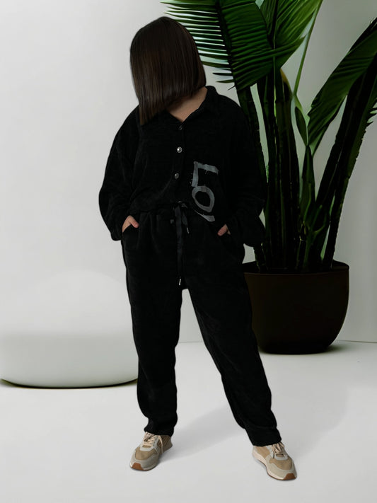 LEON - PANTALON EN VELOURS NOIR TAILLE 44 A 50/52