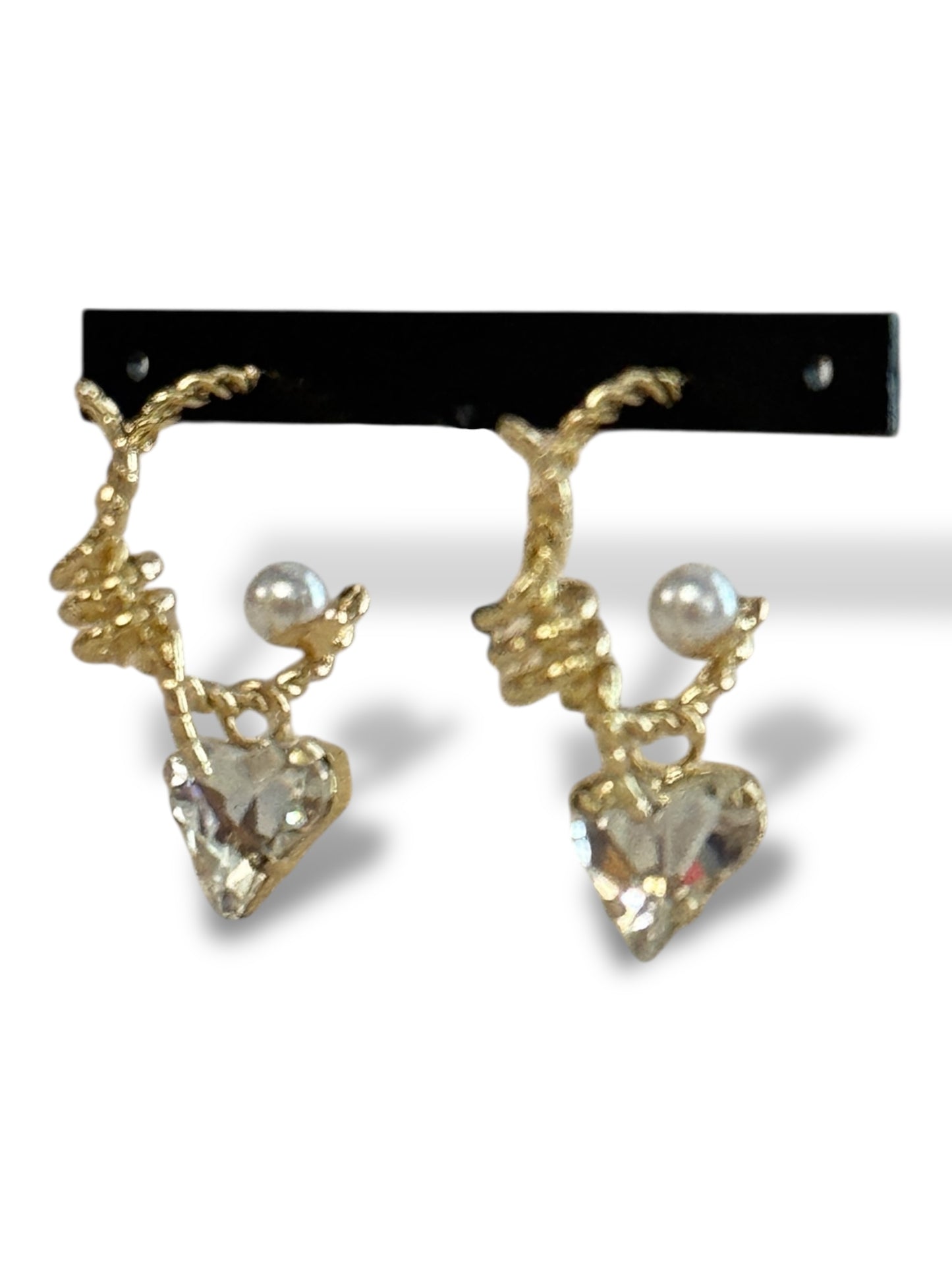 LOUISE - BOUCLES D'OREILLES COEUR ET PERLE