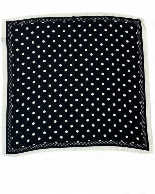 JULIETTE REF12 - PETIT FOULARD NOIR A POIS