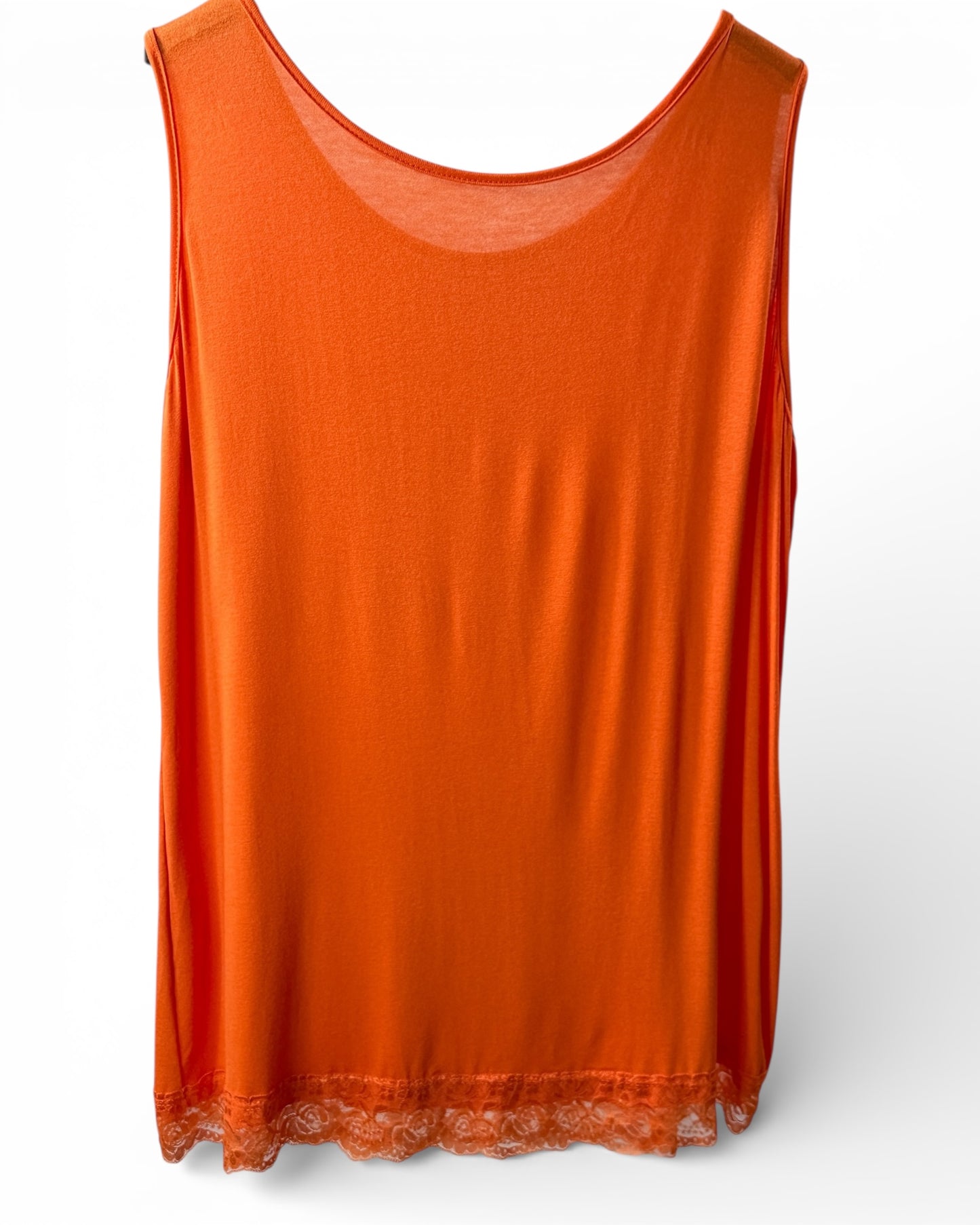 ALICE - TOP ORANGE EN VISCOSE TAILLE 44/46 A 52/54