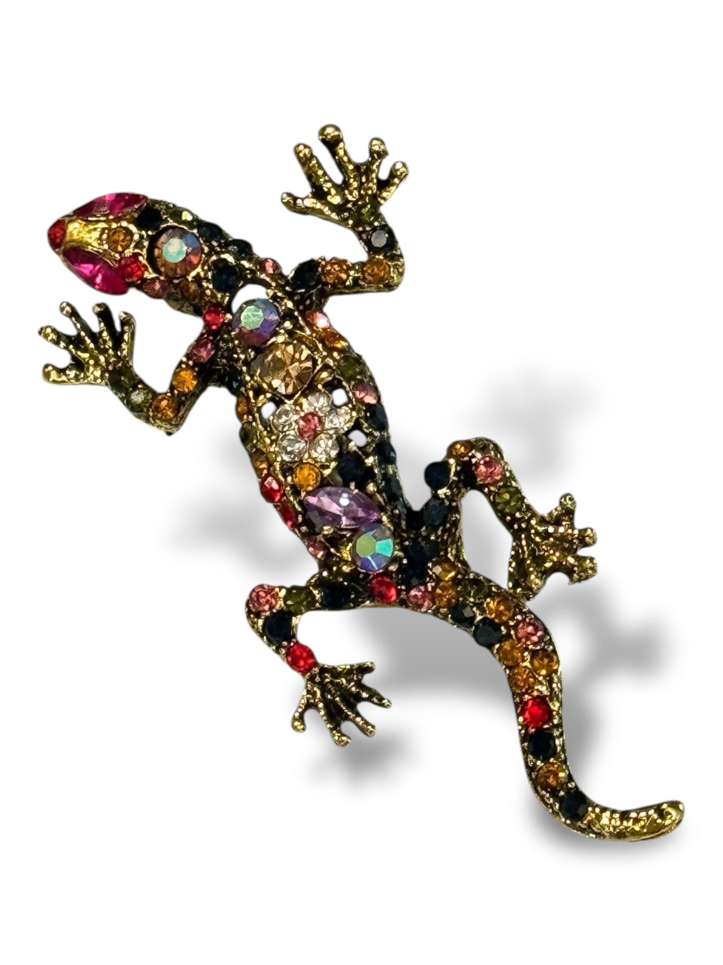 LEZARD - BROCHE AVEC STRASS