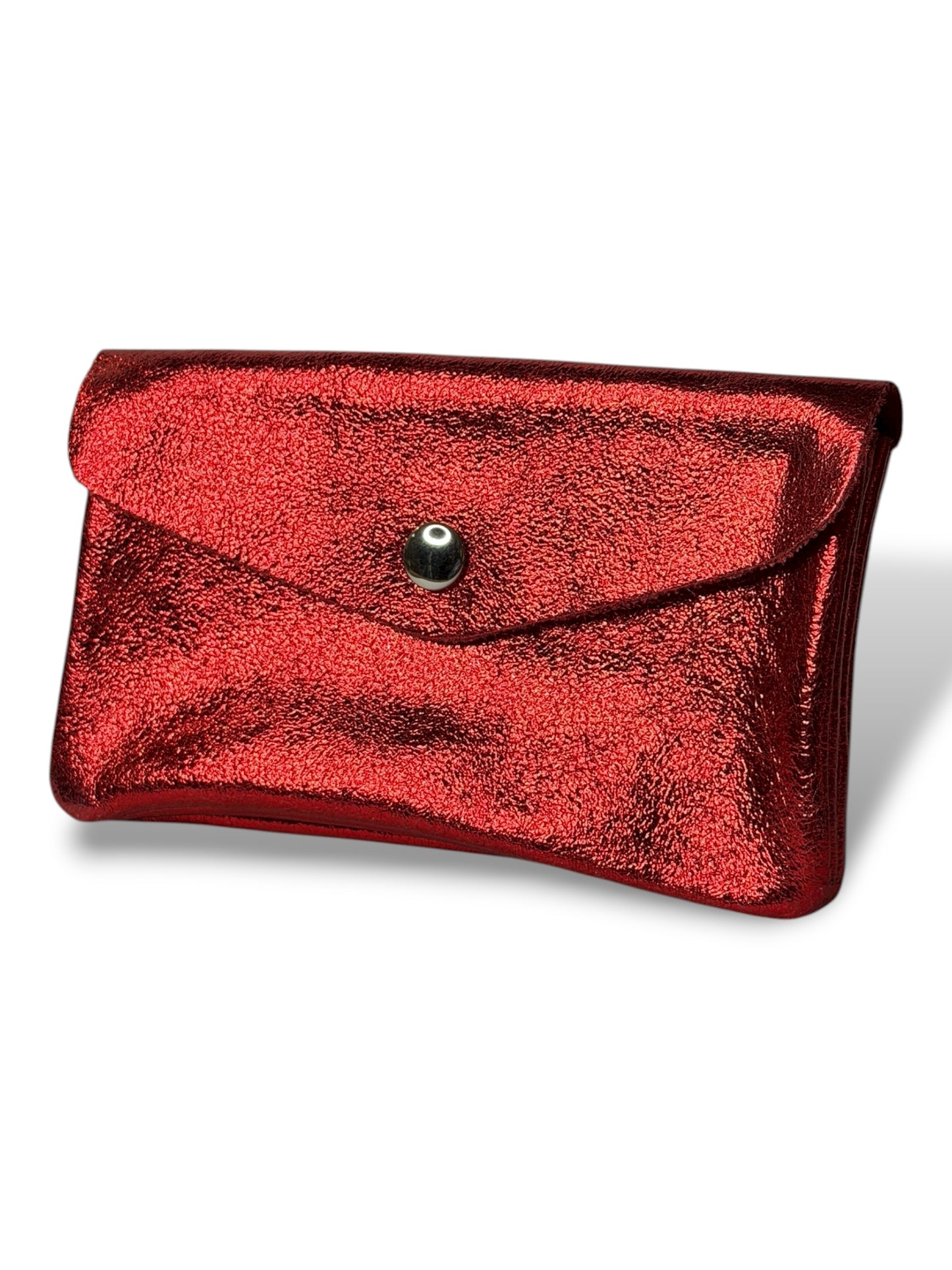 CHARLY PORTE MONNAIE EN CUIR ROUGE