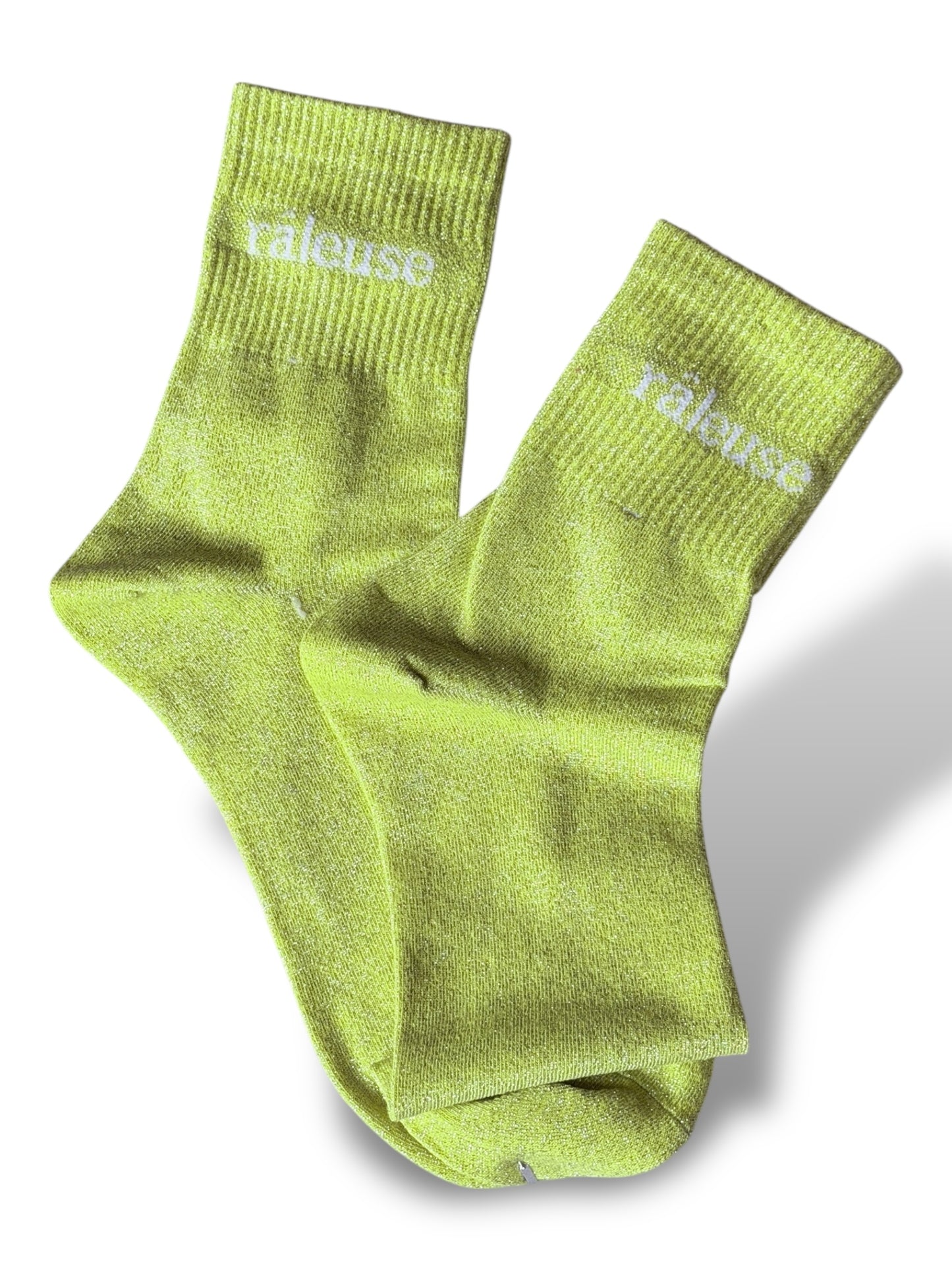 CHAUSSETTES SCINTILLANTES RALEUSE VERT ANIS