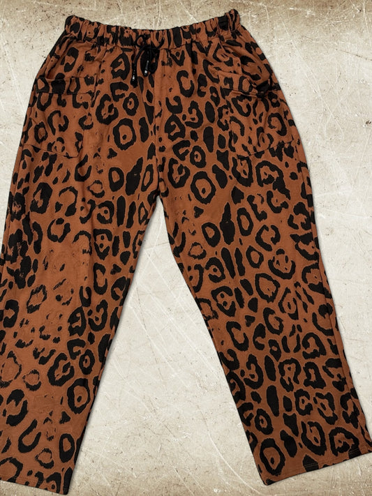 GEORGIO - PANTALON SPORTSWEAR LEOPARD ROUX TAILLE 48 A 54