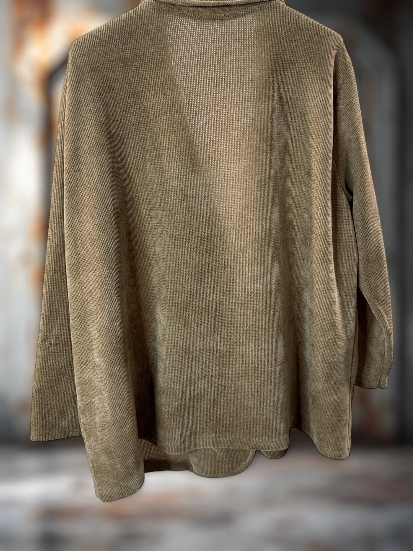 FLAVIE - VESTE CAMEL EN VELOURS JUSQU'A LA TAILLE 52