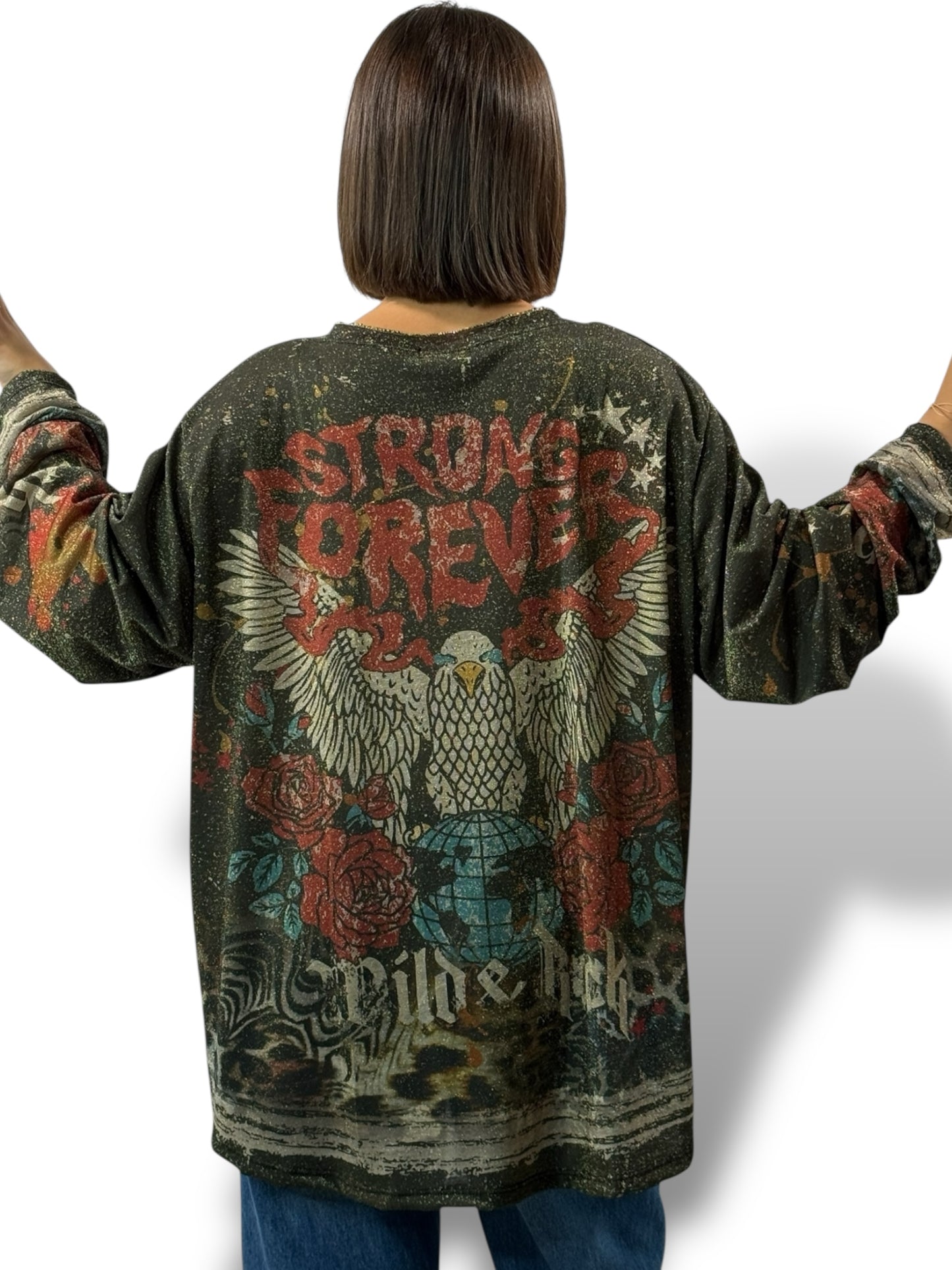 MARYLIN - TOP OVERSIZE FLUIDE SCINTILLANT JUSQU'A LA TAILLE 54