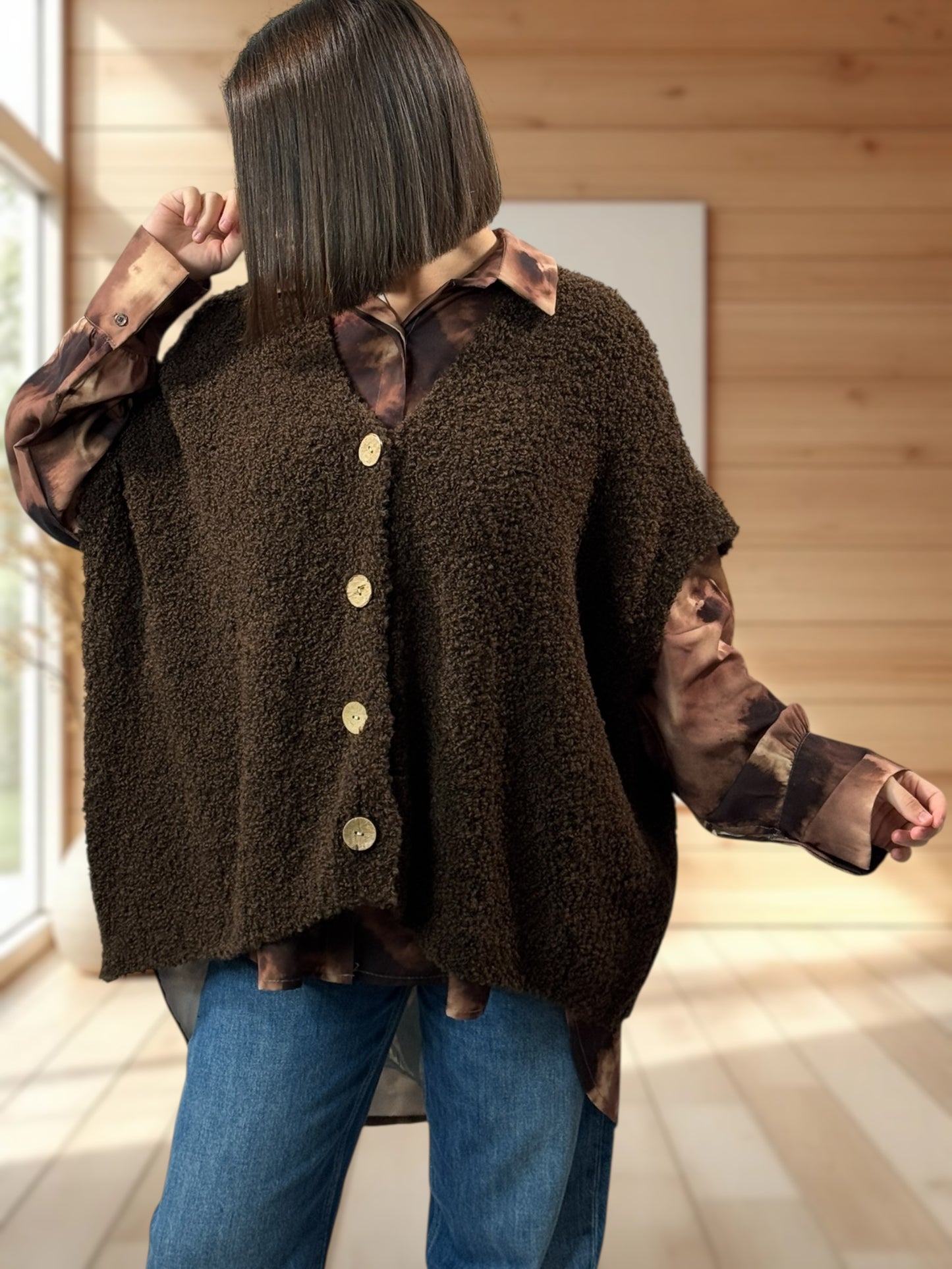 MARA - GILET CHOCO SANS MANCHES JUSQU'A LA TAILLE 56