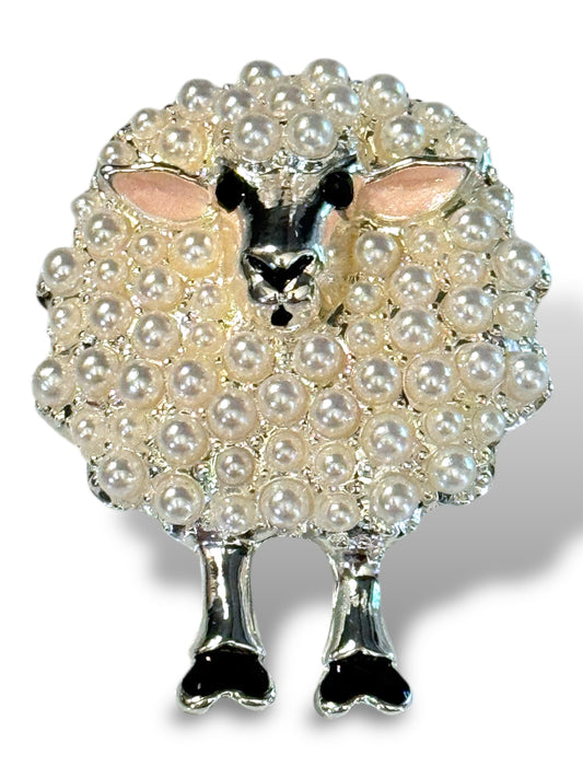 MOUTON - BROCHE AVEC PERLE TENDANCE