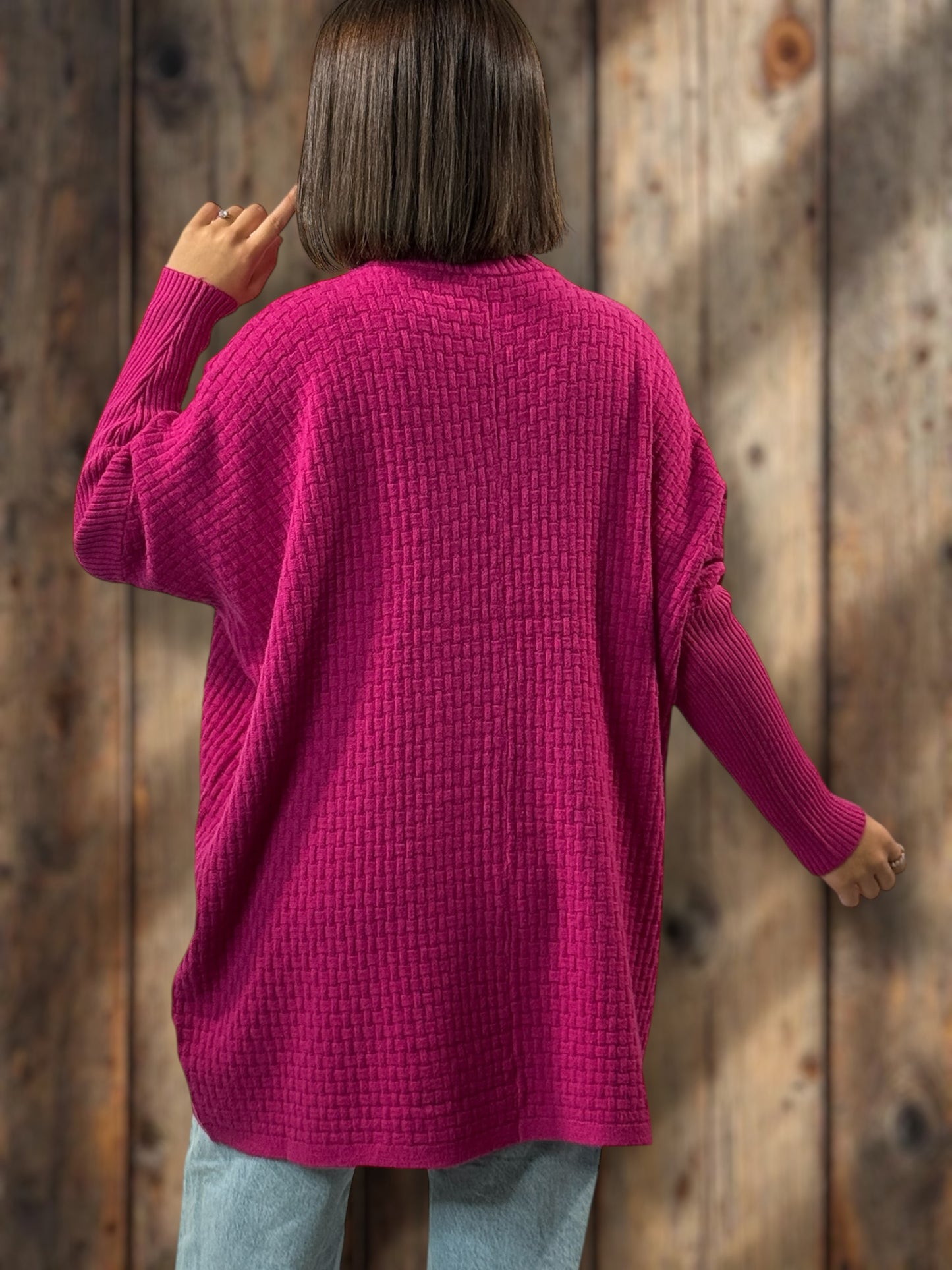 JOE - PULL FUCHSIA 2 POCHES JUSQU'A LA TAILLE 54