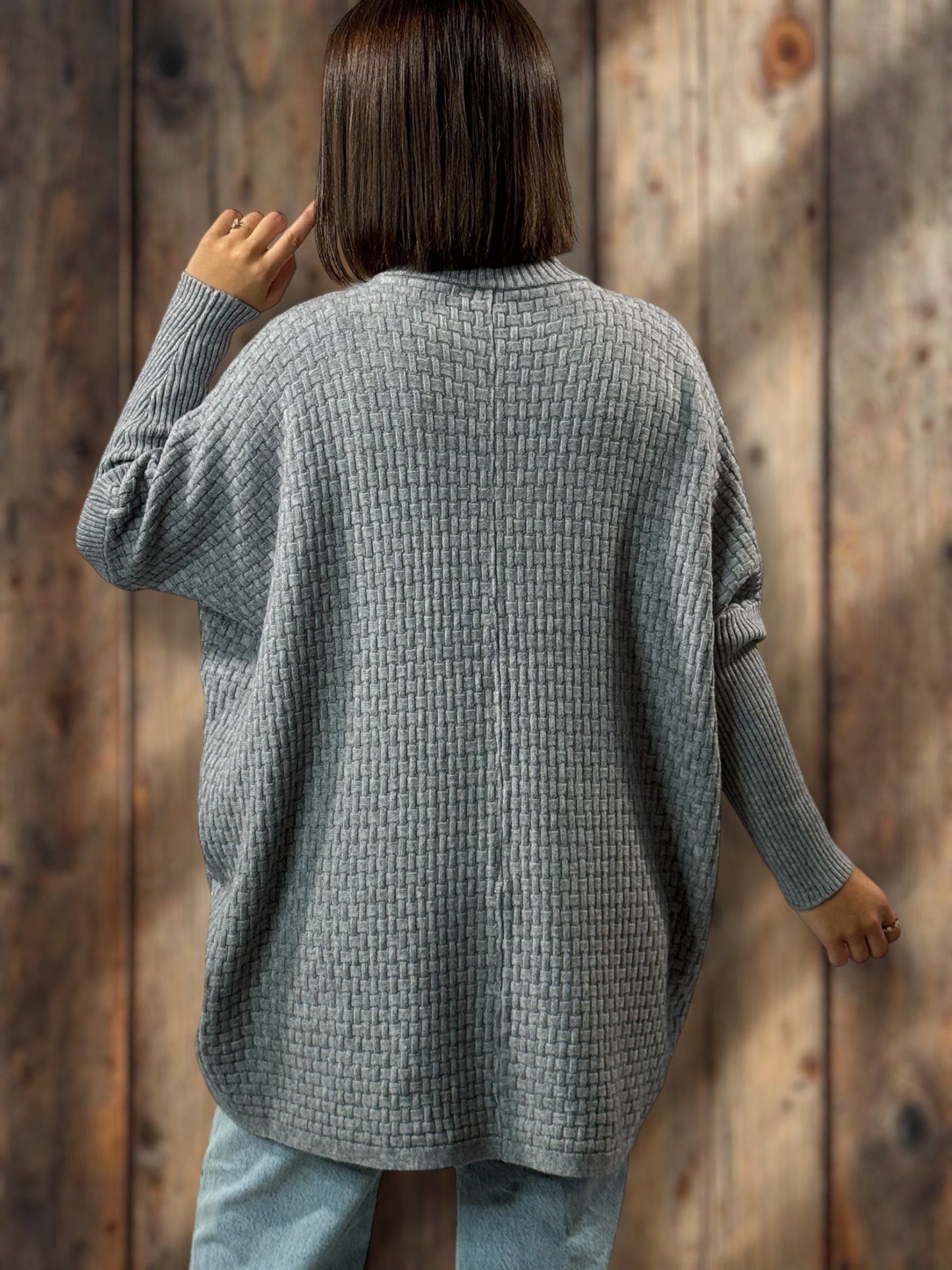 JOE - PULL GRIS 2 POCHES JUSQU'A LA TAILLE 54