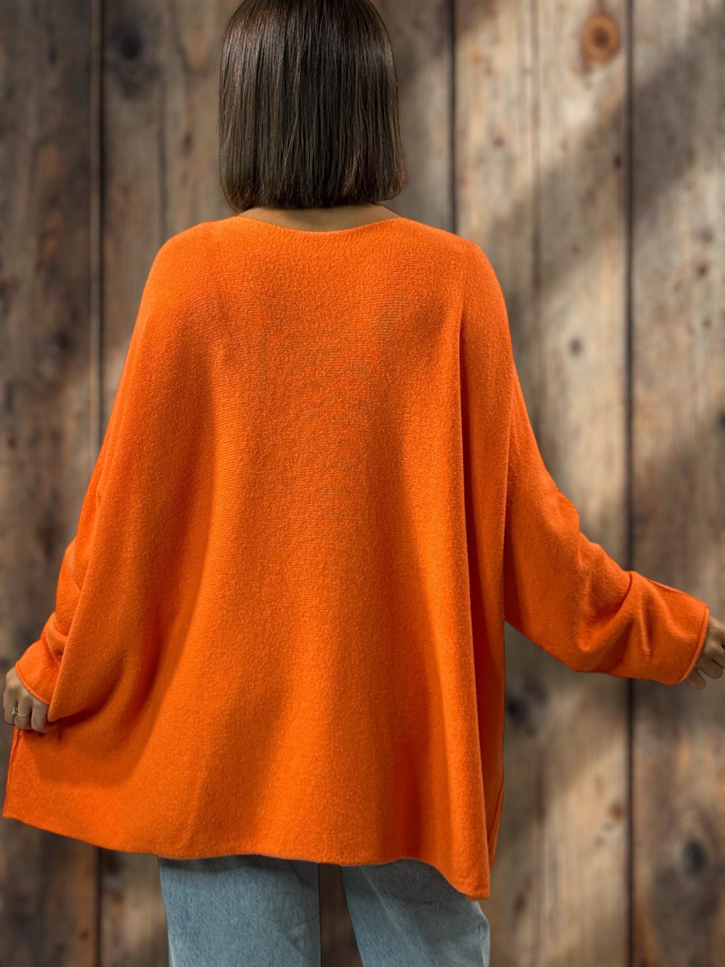 PALOMA - PULL OVERSIZE ORANGE JUSQU'A LA TAILLE 56