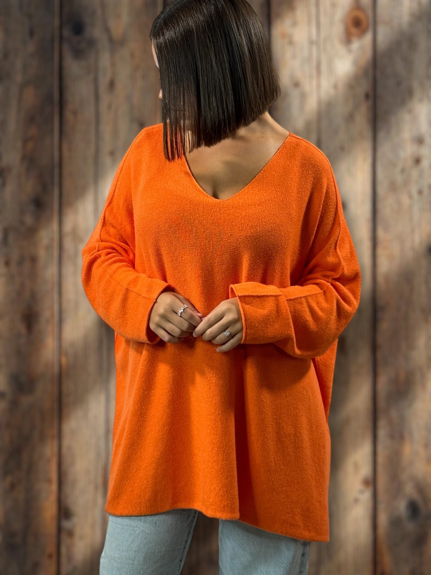 PALOMA - PULL OVERSIZE ORANGE JUSQU'A LA TAILLE 56