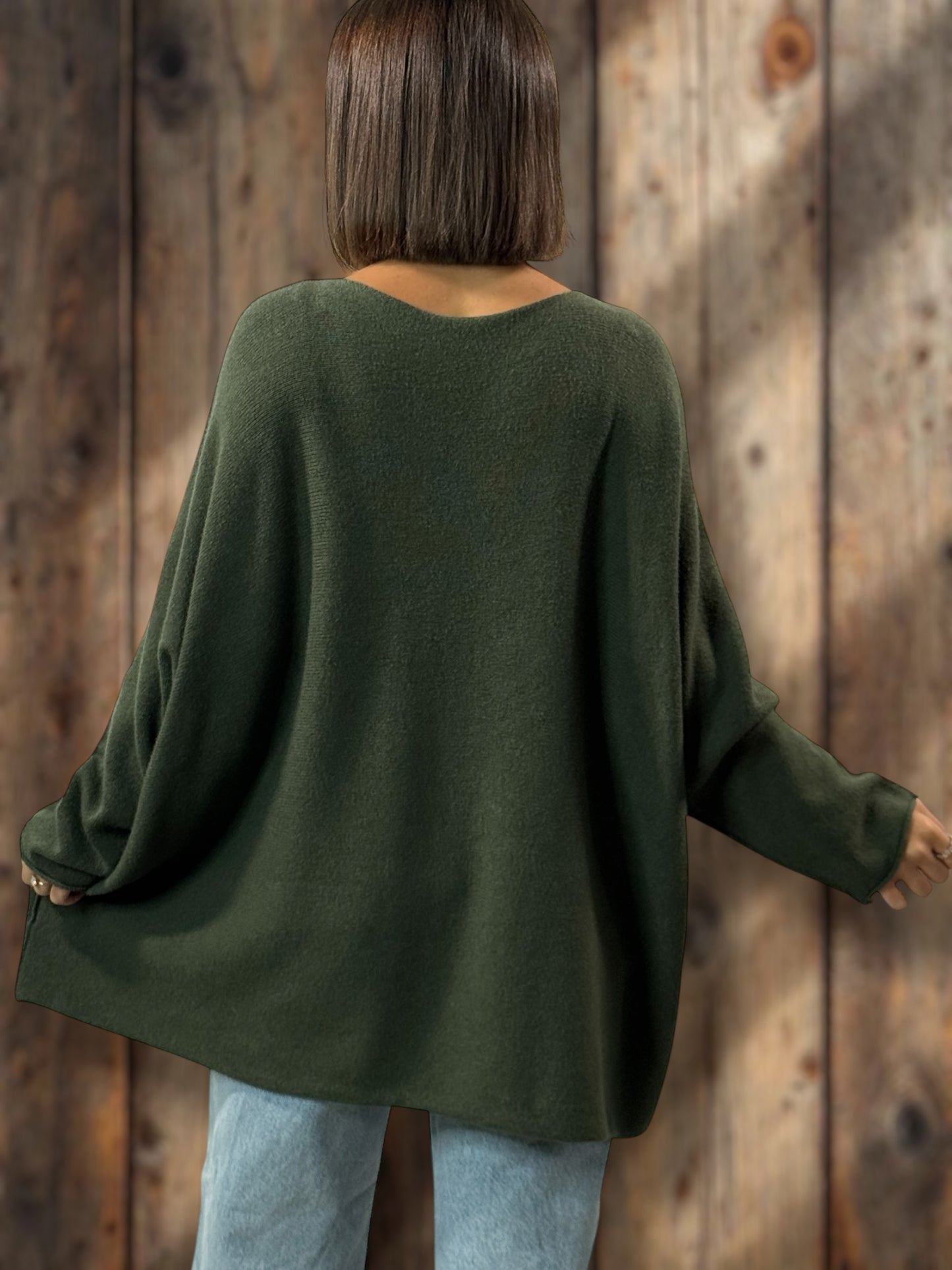 PALOMA - PULL OVERSIZE KAKI JUSQU'A LA TAILLE 56
