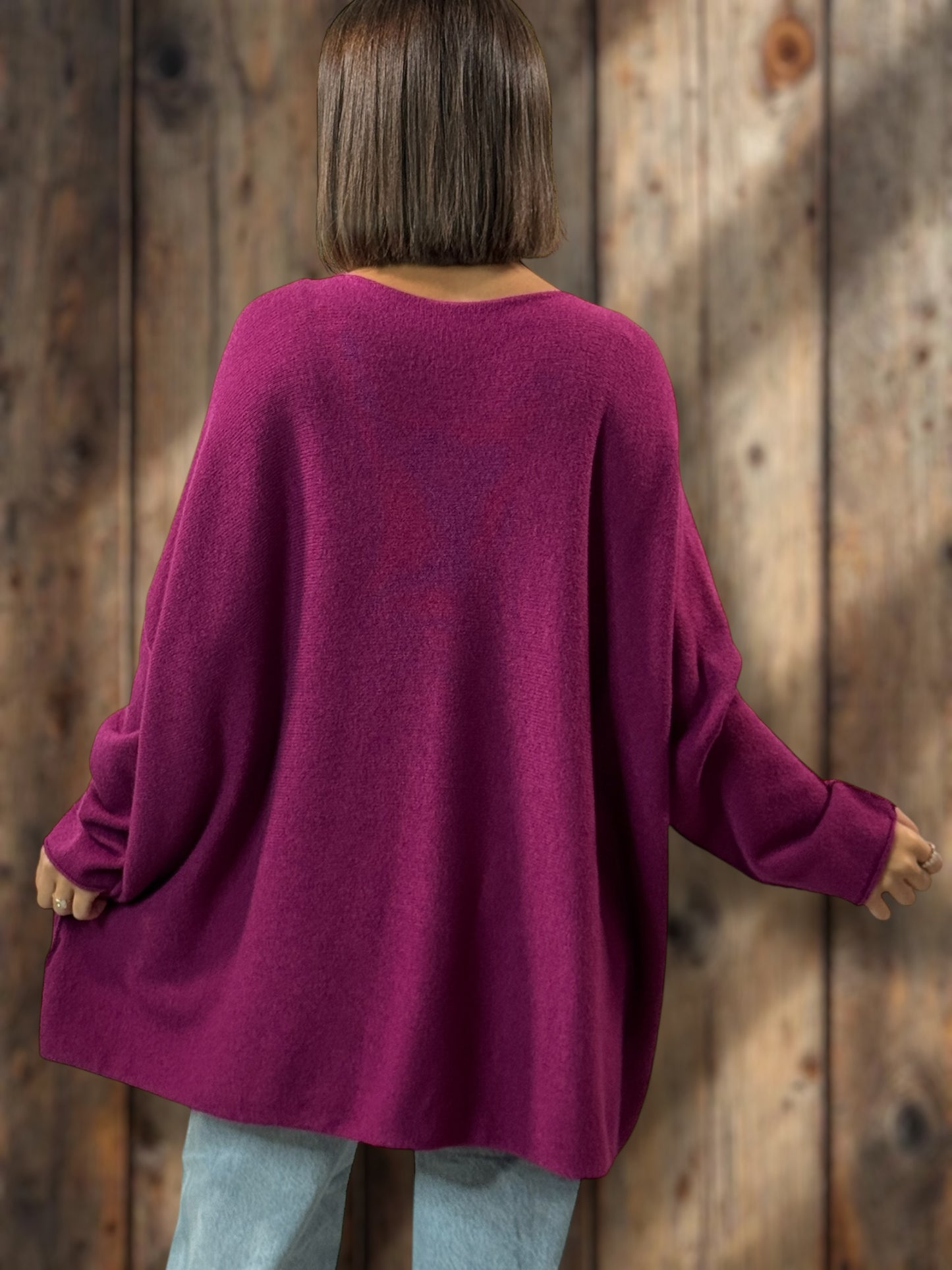 PALOMA - PULL OVERSIZE CYCLAMEN JUSQU'A LA TAILLE 56