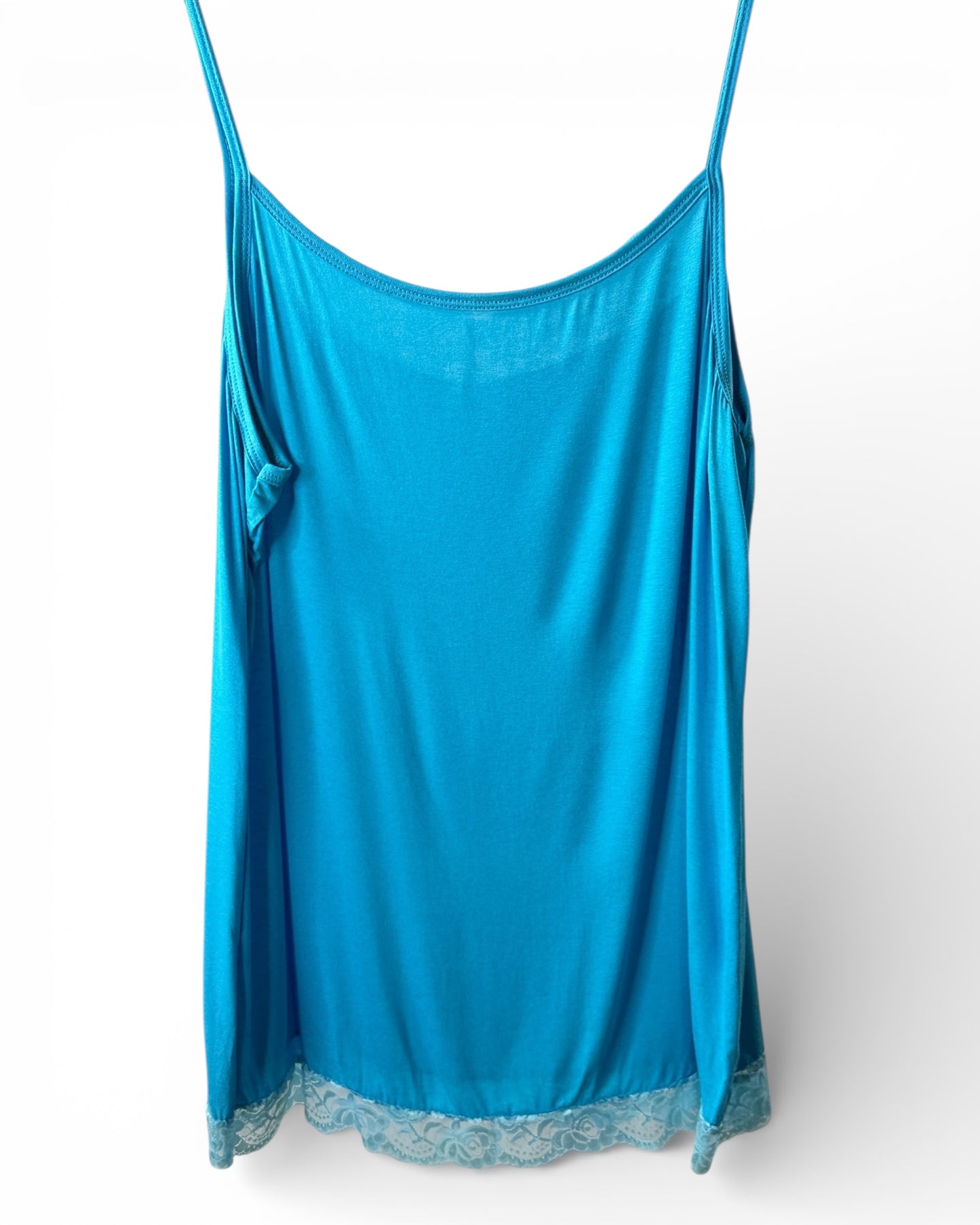 ZOE - TOP TURQUOISE EN VISCOSE TAILLE 44/46 A 52/54