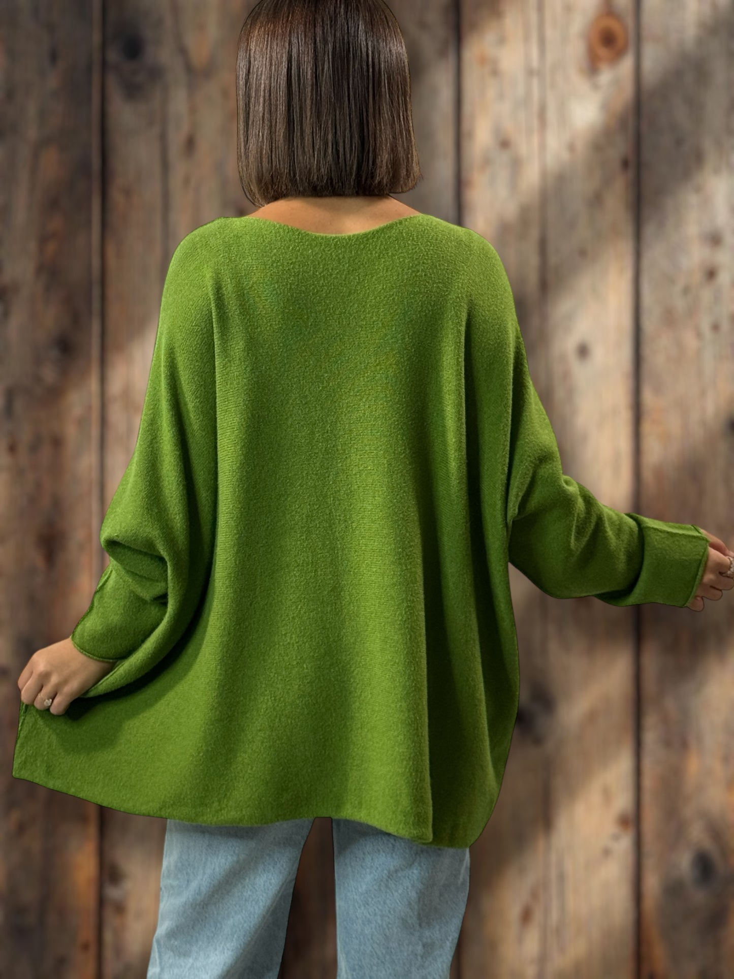 PALOMA - PULL OVERSIZE VERT JUSQU'A LA TAILLE 56
