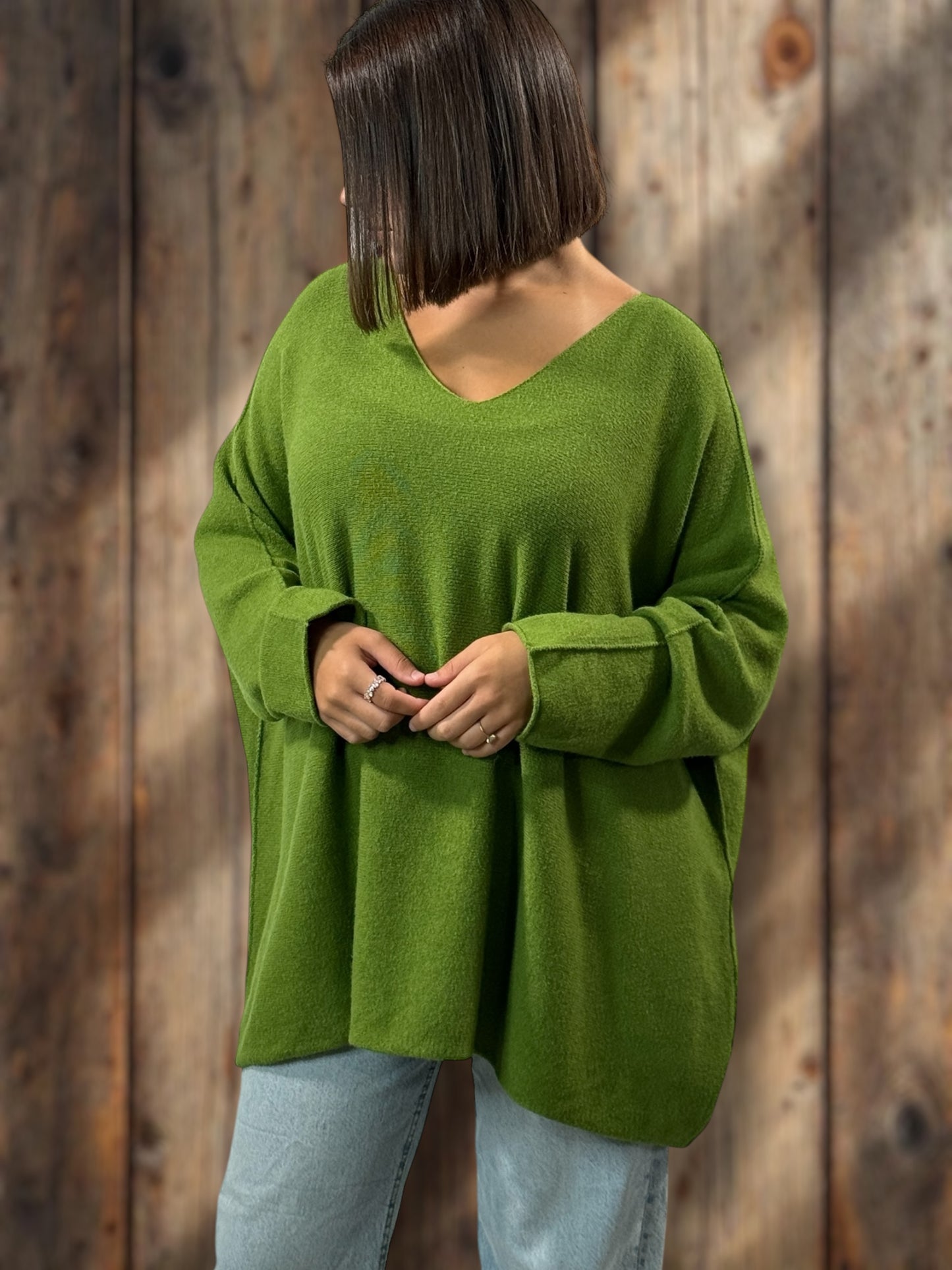 PALOMA - PULL OVERSIZE VERT JUSQU'A LA TAILLE 56