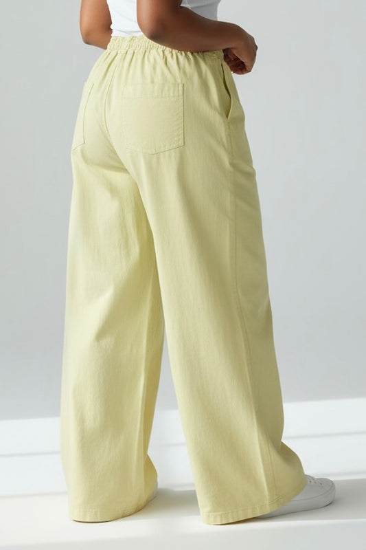 TONY - PANTALON DROIT JAUNE TAILLE 54 A 58/60