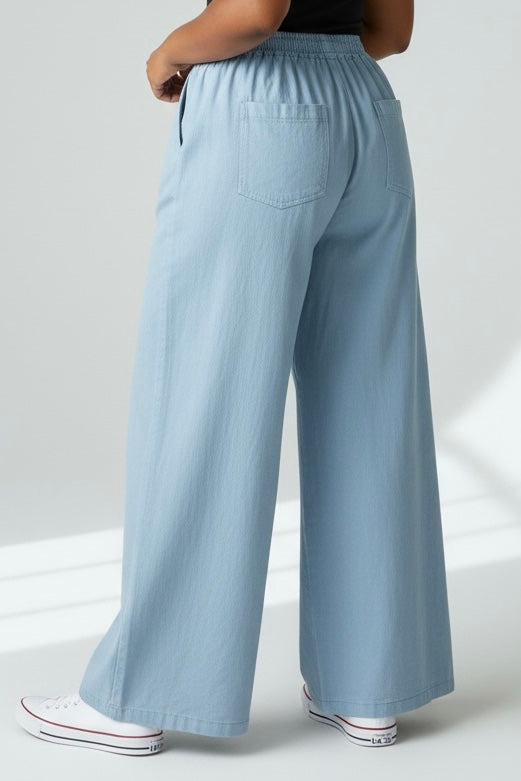 TONY - PANTALON DROIT BLEU CIEL TAILLE 54 A 58/60