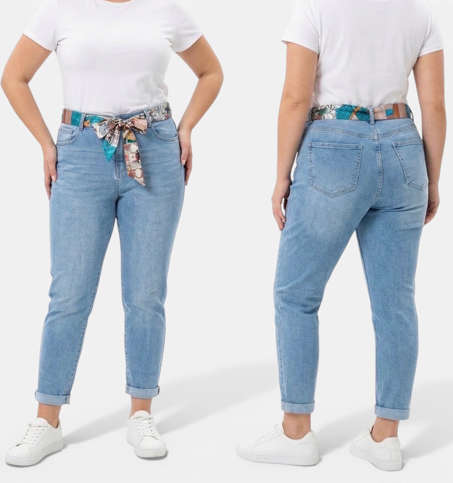 JULIUS - JEAN MOM ET SA CEINTURE FOULARD TAILLE 44