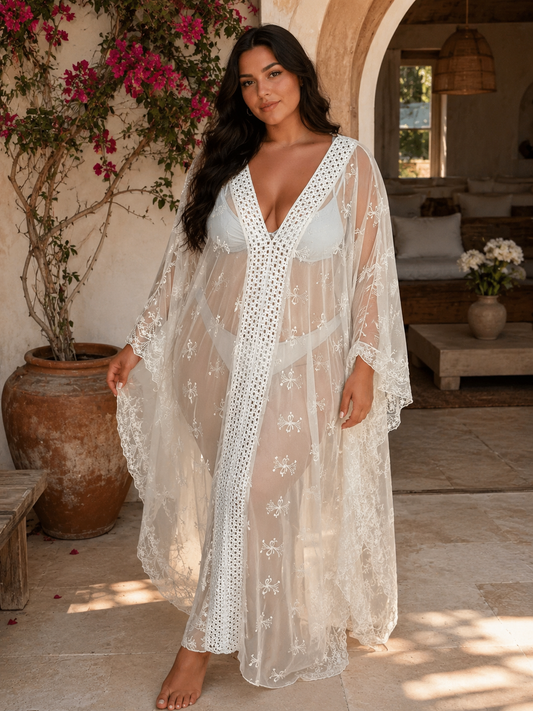 FALBALA - ROBE LONGUE BLANCHE EN TULLE JUSQU'A LA TAILLE 60